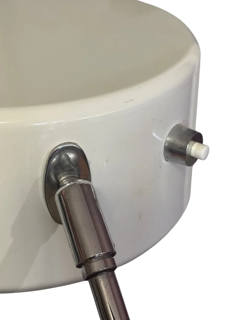 Close-up of shade swivel joint and switch mechanism on Simris table lamp by Anders Pehrson