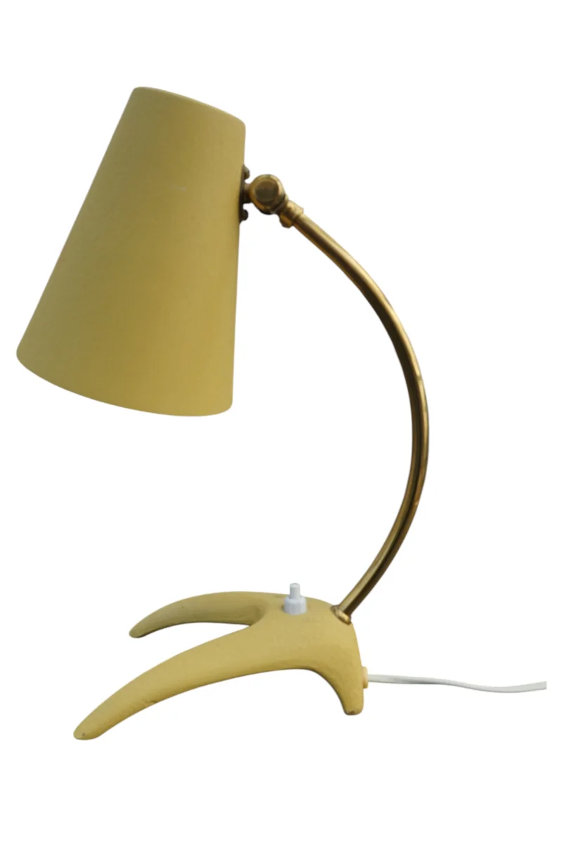 Vintage EWÅ Värnamo B52 Tischlampe Gelb Schweden 1950er Mid-Century Design