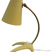 EWÅ Värnamo B52 Tischlampe gelb Schweden 1950er Gesamtansicht