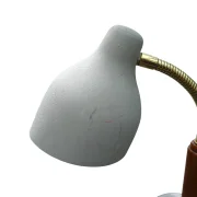 Hammerschlaglack-Schirm EOS Nässjö Tischleuchte, Grau, organische Form 1950er