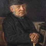 F. Peters-Weber – „Der Alte", Öl auf Leinwand, signiert und datiert 1901, Altona