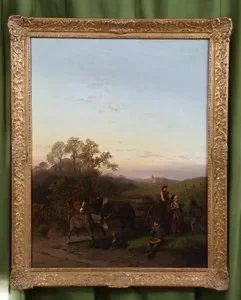 Ferdinand Marohn – Die Ernte, Öl auf Leinwand, signiert, 19. Jahrhundert
