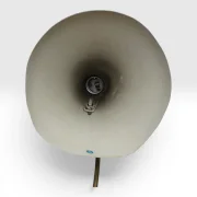 Interior of EWA Värnamo B52 shade with socket and original blue Swedish S SEMKO quality mark, Sweden 1950s