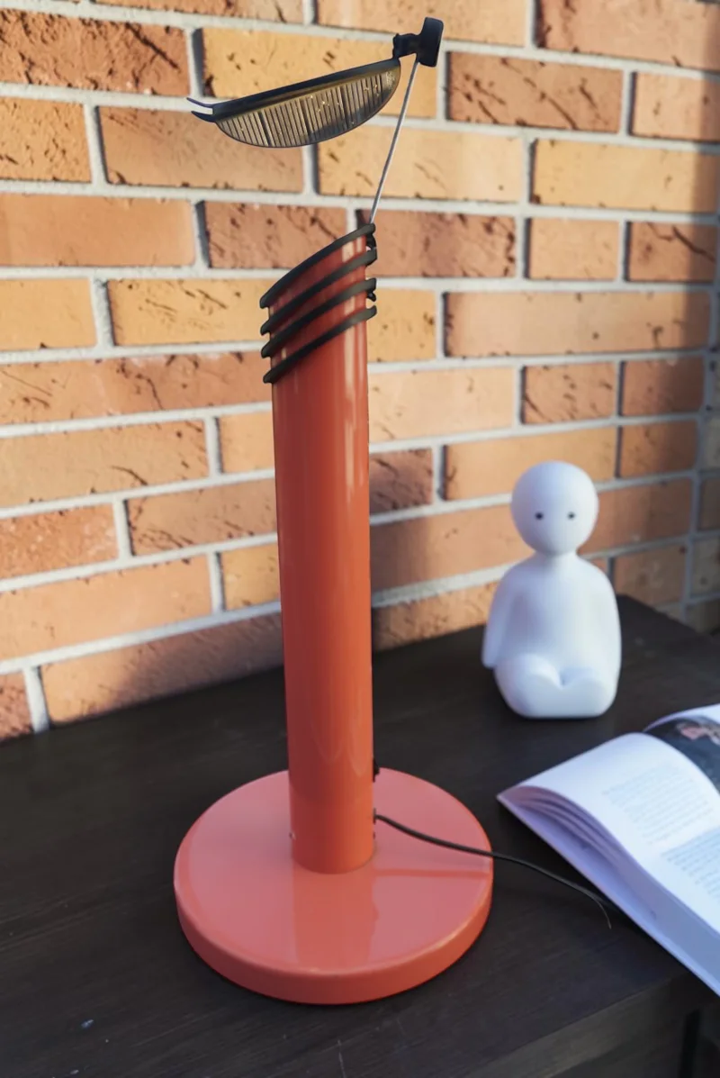 Ateljé Lyktan Skarabé 9936 Vintage Swedish Table Lamp, Rare Salmon Pink