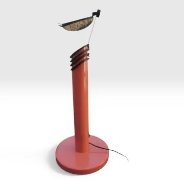 Ateljé Lyktan Skarabé 9936 Vintage Swedish Table Lamp, Rare Salmon Pink