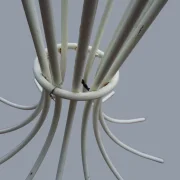 Stehlampe im Stil einer Mille Pratt von Jean Royer