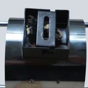 Rear view of the Cosack 4166 wall sconce showing the chrome mounting housing, screws and internal wiring bracket