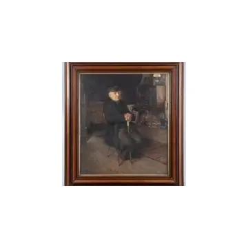 F Peters-Weber Der Alte Signed Antique Oil Portrait, Altona 1901, Berlin Exhibition Provenance