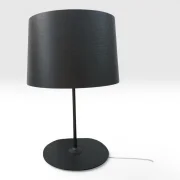 Twiggy Tavolo XL Table Lamp Black Marc SadlerFoscarini Twiggy Tavolo XL table lamp in black by Marc Sadler, full view with flat disc base and slender stem