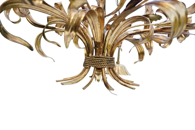 Hans Kögl – Florentiner Kronleuchter „Lily” 6-flammig, 1970er
