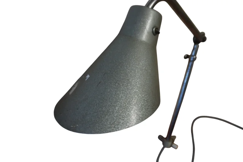 Konischer Hammerschlaglack-Schirm Ki·E·Klair Modell 210, graugrün, original