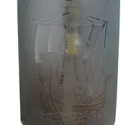 Wandleuchte mit Wikinger-Motiv von Glössner & Co., Schweden, 1940er Jahre