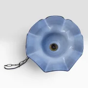 AV Mazzega – Pendelleuchte „Fazzoletto", Murano Glas Schwarz/Gold, attr. Carlo Nason, Italien 1970er