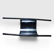 Architectural view of Gebrüder Cosack 4166/02 chrome wall sconce pair, Space Age design