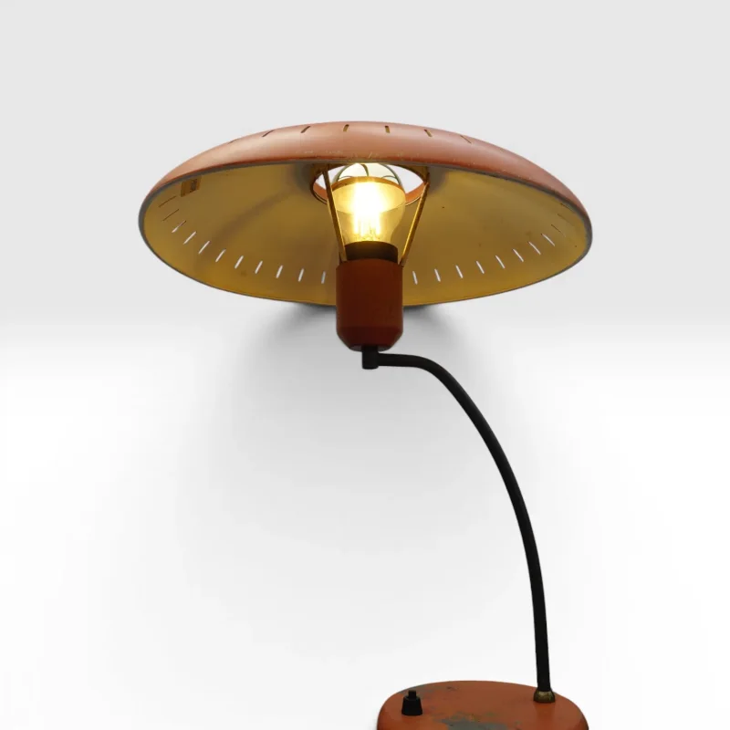 Philips Junior Table Lamp Louis Kalff Orange 1950s