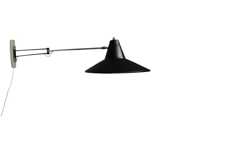 Philips XXL Wandleuchte NX-Serie Fishing Rod 1970er Gesamtansicht schwarz