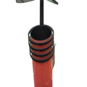 Ateljé Lyktan Skarabé cylindrical head with black ribbed rings and dual adjustable glass reflector mirrors, front view