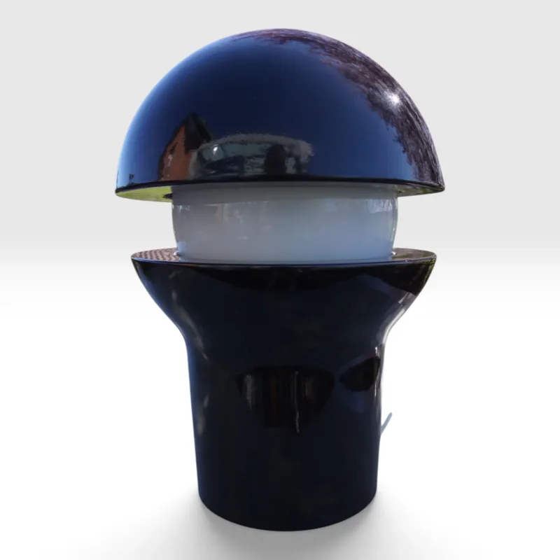 Timo Sarpaneva for Rosenthal ceramic table lamp black 1970s, Studio-Linie Germany