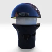 Timo Sarpaneva for Rosenthal ceramic table lamp black 1970s, Studio-Linie Germany