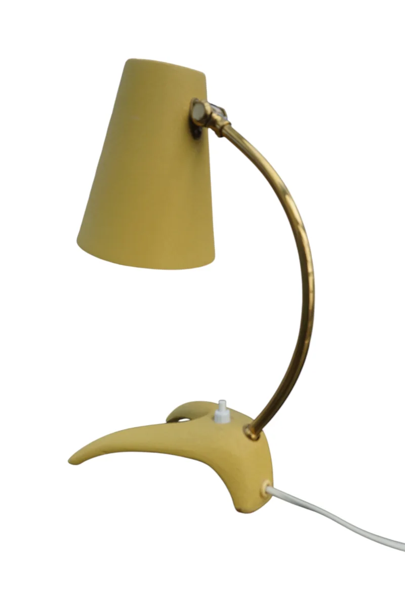 EWÅ Värnamo B52 Tischlampe Gelb – Erik Wärnå, Schweden 1950er