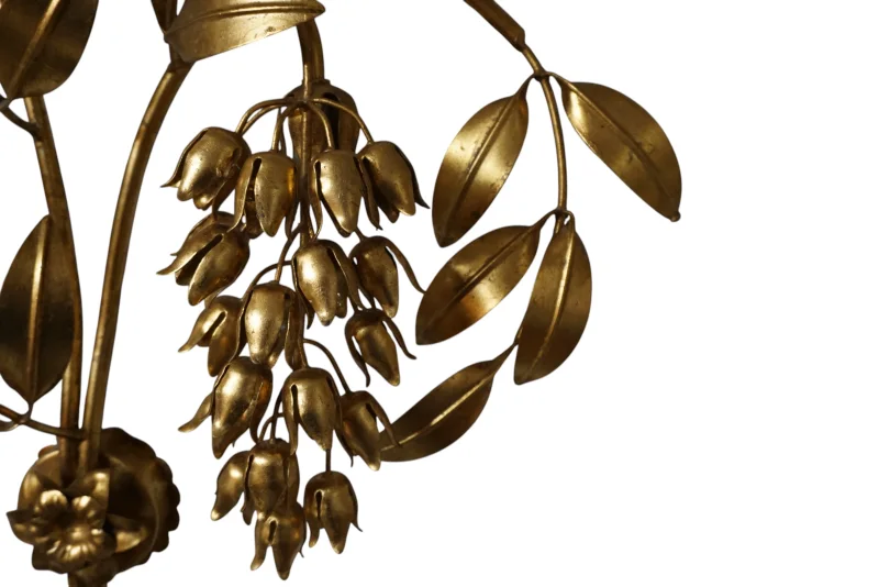 Vergoldete Metallblätter Hans Kögl Pioggia d'Oro Wandleuchte Florentiner Stil