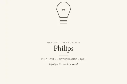 Philips manufacturer profile &ndash; Dutch vintage lighting from Eindhoven