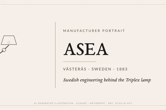 ASEA manufacturer profile &ndash; Swedish vintage clamp and pendant lights